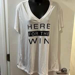 EUC Danskin Now Short Sleeve “Here for the Win” Top Size XXL